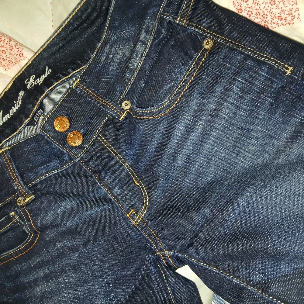 American Eagle Outfitters Men's Dark Blue Jeans